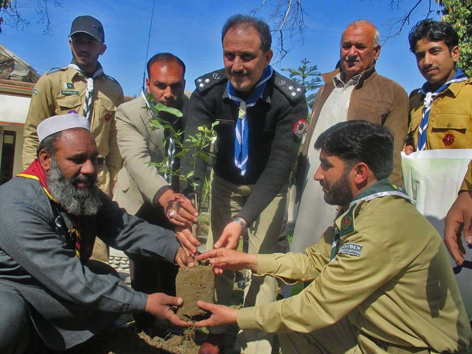 Scouts marked the International Scouts day by planting a tree