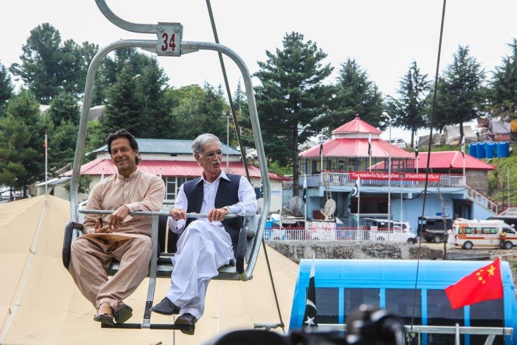 Imran Khan inaugurates Malam Jabba chairlift