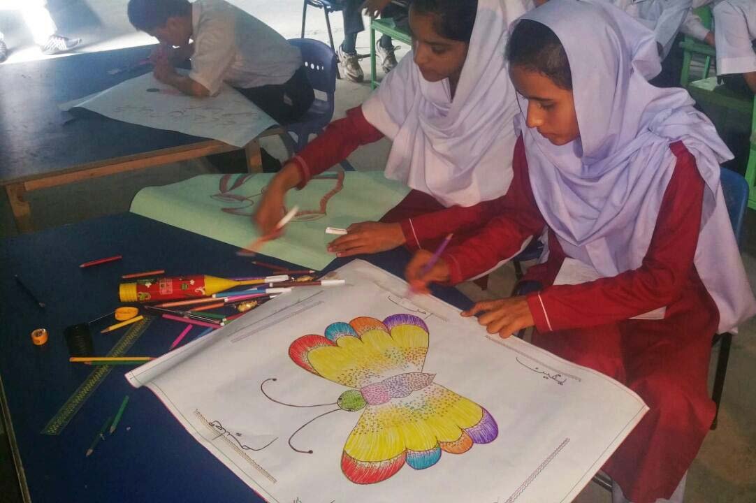 Students highlight peace through colours in Swat