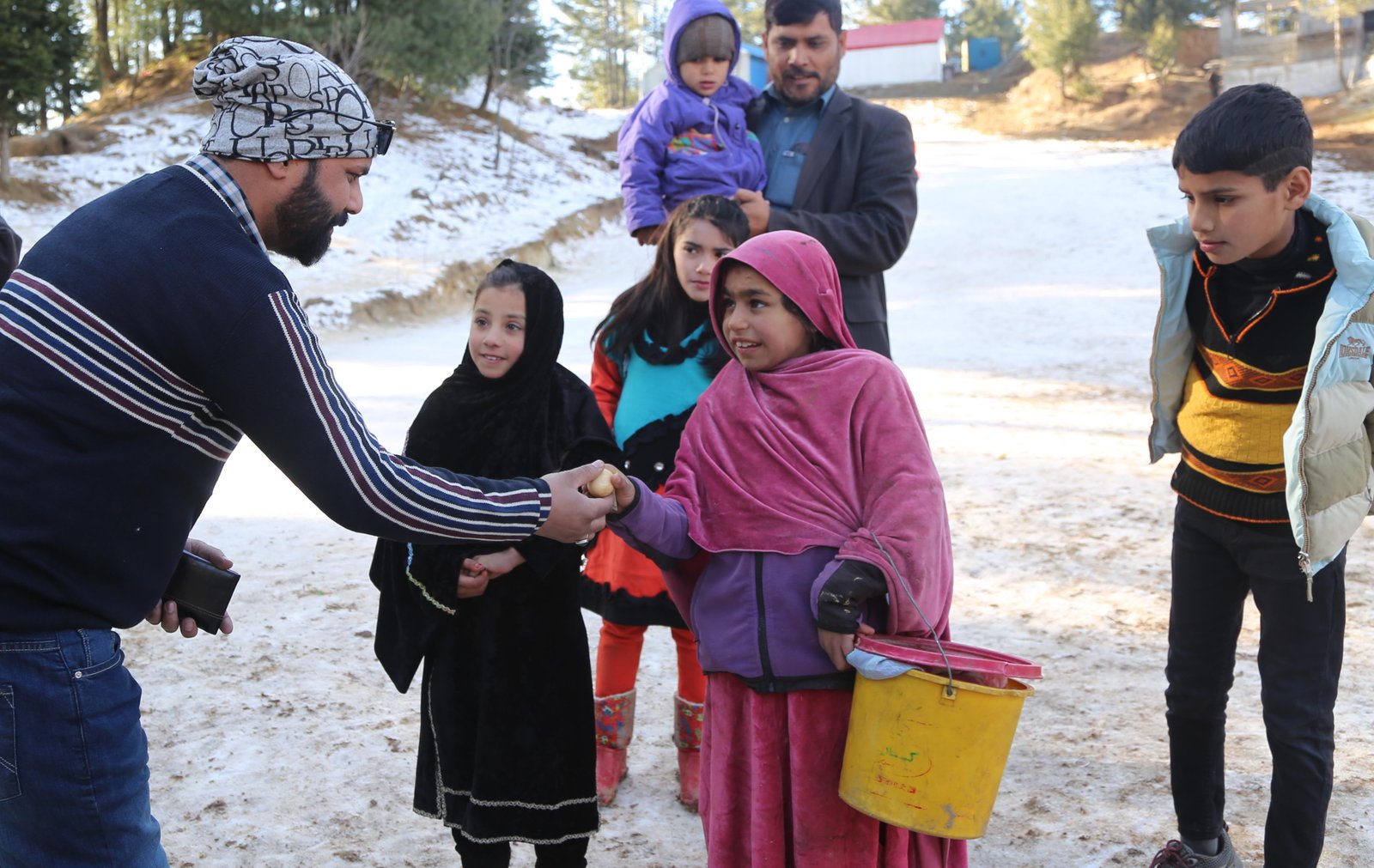 Azra also contributes in her family's livelihood by selling boiled eggs. Phto: Fazal Khaliq 