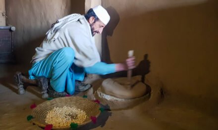 Baligram villagers still use the ancient hand-run grinding stone (Maichan) to make their flour