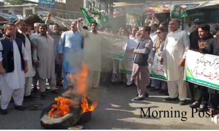شہبازشریف  گرفتاری کے خلاف پی ایم ایل کا مینگورہ نشاط چوک میں احتجاجی مظاہرہ