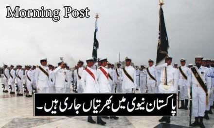 سوات نوجوانوں کے لئے خوشخبری پاکستان نیوی میں بھرتیاں جاری،ابھی اپلائی کریں