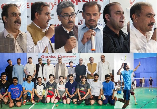 سوات میں ضلع سطح پر رمضان فلڈ لائٹس گیم میں بیڈ منٹن اور ہاکی کے ٹورنامنٹ شروع