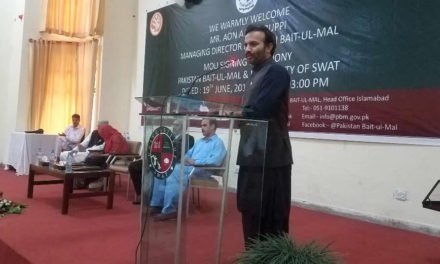 پاکستان بیت المال کے مینیجنگ ڈائریکٹر کا یونیورسٹی آف سوات کا دورہ،