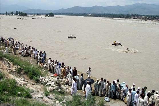 دریائے سوات میں پانی کے بہاؤ میں اضافہ ،کئی ایکڑ اراضی اور باغات پانی میں بہہ گئے