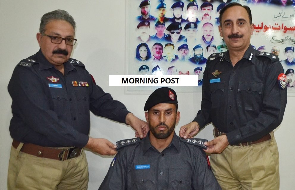 مٹہ، سب انسپکٹر بخت زادہ کو انسپکٹر کے عہدہ پر ترقی دے دی گئی