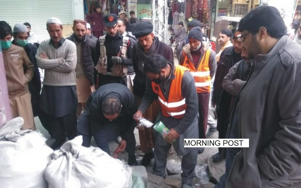 ٹی ایم اے بابوزئی کا تجاوزات کے خلاف ایکشن،دکانداروں کو خبردار کرلیا