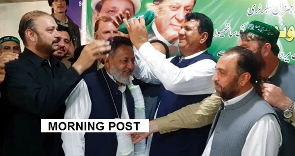 سوات قومی وطن پارٹی کے رہنما فضل رحمان نونو مسلم لیگ ن میں شامل