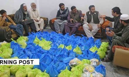 امانکوٹ نوجوانوں کے طرف سے 150 مستحق خاندانوں میں فوڈ پیکیج تقسیم
