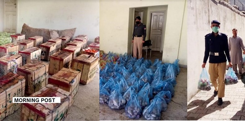 رحیم آباد پولیس کے طرف سے 450 مستحق خاندانوں میں فوڈ پیکیج تقسیم