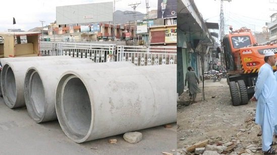 نکاسی آب کے نظام کو مینگورہ خوڑ سے جوڑنے کے منصوبے پر کام  کا آغاز