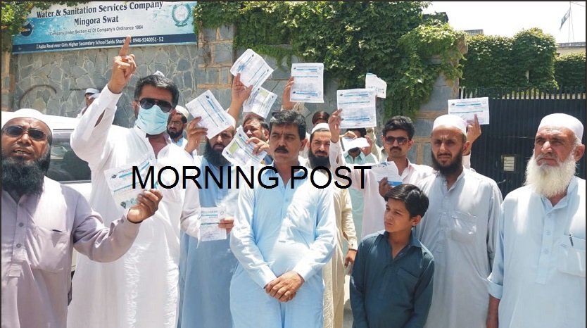 سوات، پانی کی عدم دستیابی کے خلاف سیدو شریف واسا دفترکے سامنے احتجاجی مظاہرہ