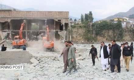 دریائے سوات کنارے تجاوزات کے خلاف  گرینڈ آپریشن  شروع ،12عمارات مسمار
