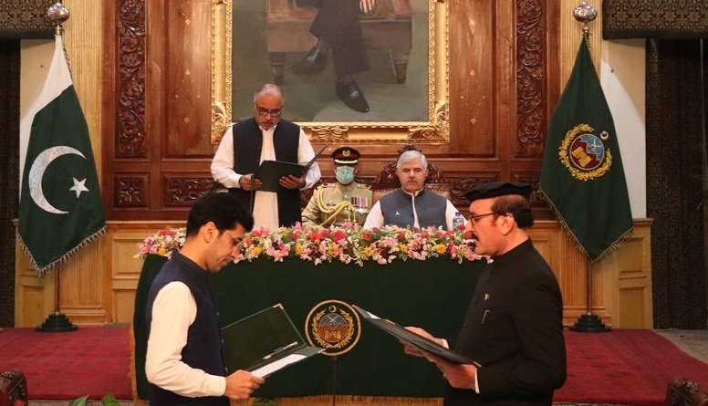 رکن صوبائی اسمبلی شہرام ترکئی اور انور زیب نے صوبائی وزیر کے عہدہ کا حلف اٹھا لیا