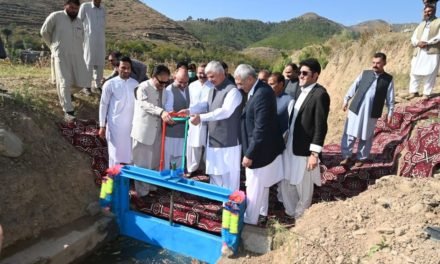 سوات:وزیر اعلی محمود خان کا907 ملین روپے لاگت سے بننے والے ایریگیشن سکیم کا افتتاح