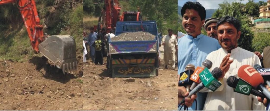 سوات : تحصیل کبل کے علاقے قلاگئے میں 10 کلومیٹر سڑک پر تعمیراتی کام کاآغاز