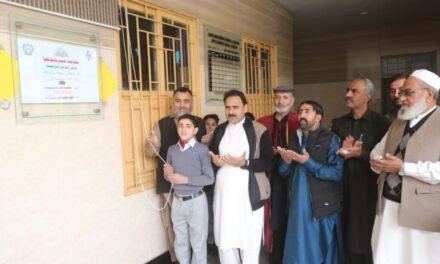 ڈیڈک چیئر مین فضل حکیم نے خپل کور فاونڈیشن مسجد کے سولر ائزیشن سسٹم کا افتتاح کردیا