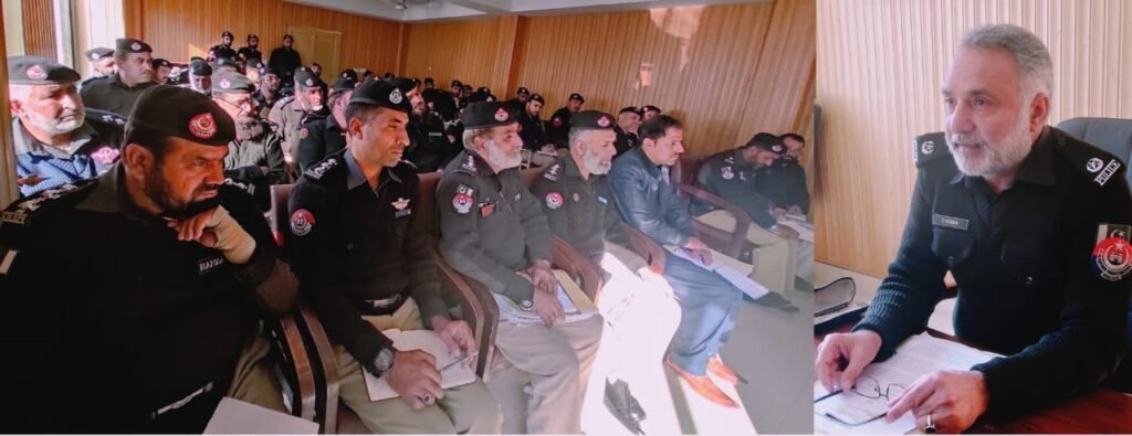 سوات،نوتعینات ایس پی انوسٹی گیشن شاہ حسن خان کا تفتیشی افسران کے ساتھ تعارفی اجلاس