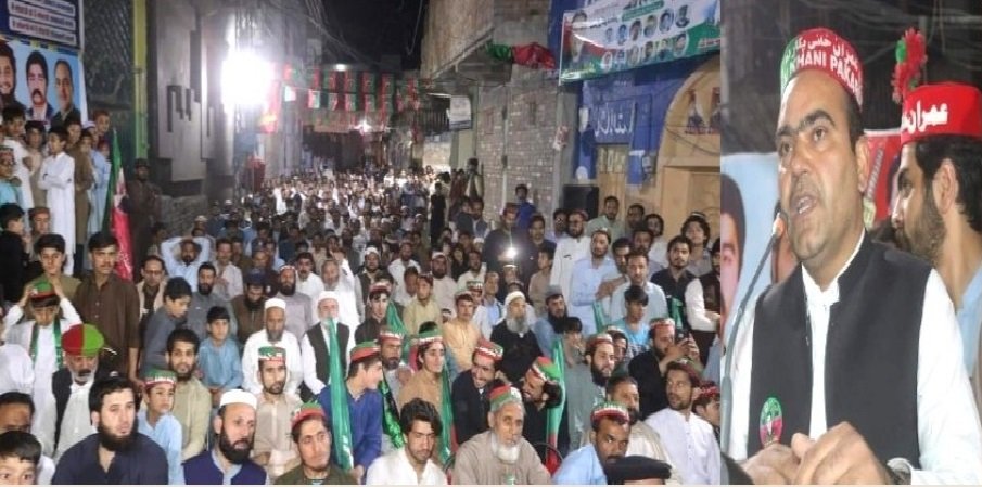 مینگورہ، تحریک انصاف کے امیدوار برائے جنرل کونسلر جہانزیب گوگل کابھرپور سیاسی قوت کا مظاہرہ