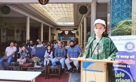 سوات میں تھیلیسیمیا فائٹرز کے لئے 8 مئی یوم تھیسیلیمیا دن کے مناسبت سے سیمینار کا انعقاد